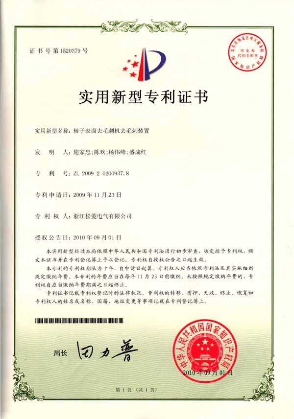 实用新型专利-转子表面去毛刺机装置600乘856